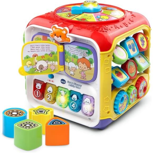 VTech Sort and Discover Activity Cube (Frustration Free Packaging), Red - Picture 1 of 7